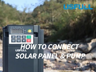 How to Connect Solar Pump Inverter, Solar Panel and Pump - USFULL